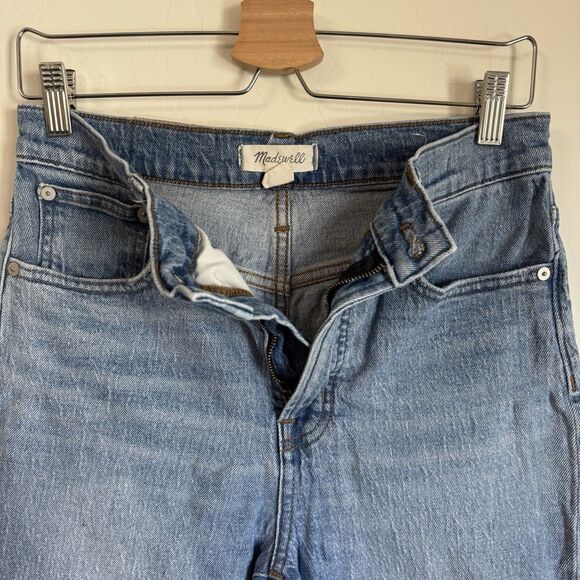 Madewell The Perfect Vintage Straight Jean High Rise Distressed Size 28 Cropped - Picture 5 of 12